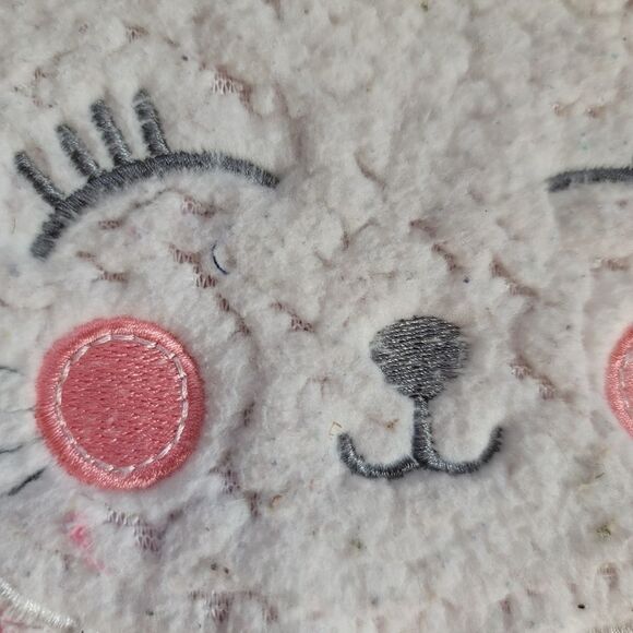 Baby girl plush kitten pullover hoodie A line - Picture 2 of 4